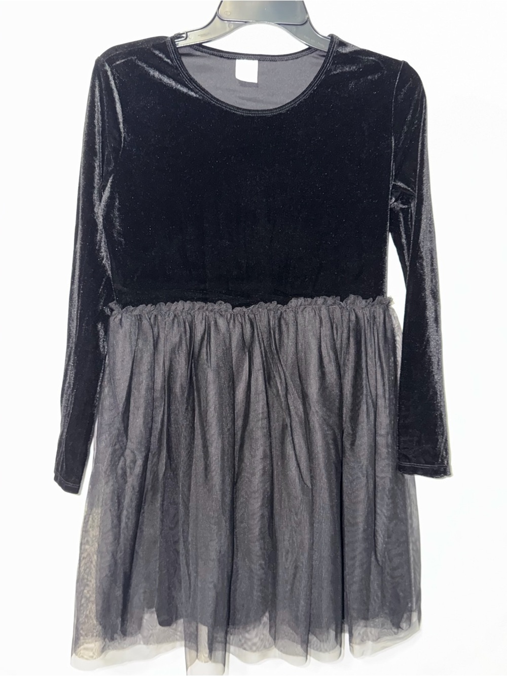wonder nation Black Velvet Bodice with Black Tulle Skirt Girls Dress